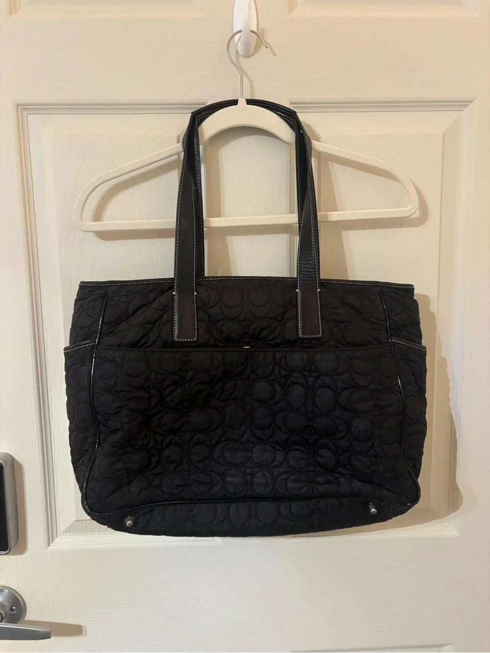 Coach Quilted Black Tote Bag